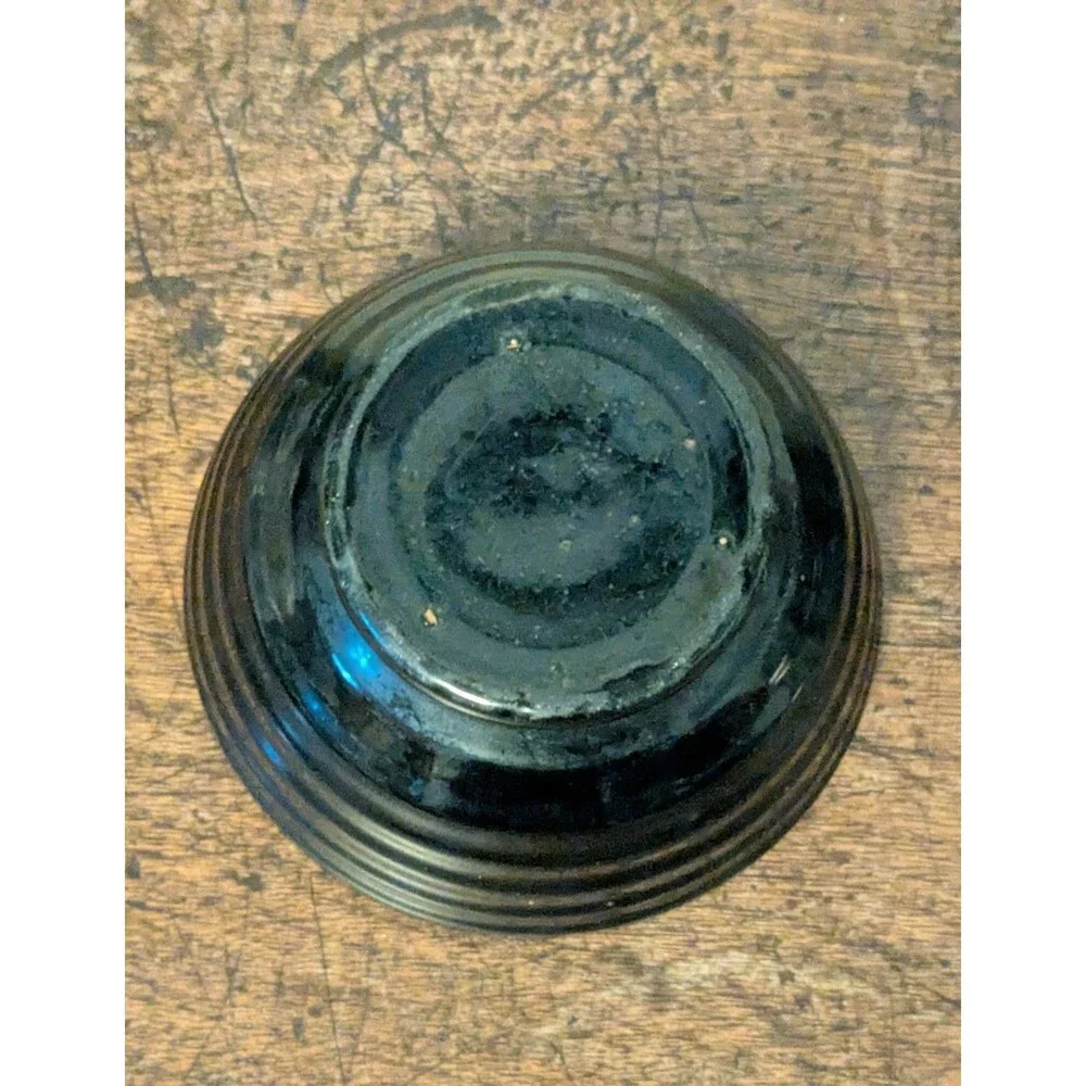 Vintage Ringware Black Footed Bowl 4.5